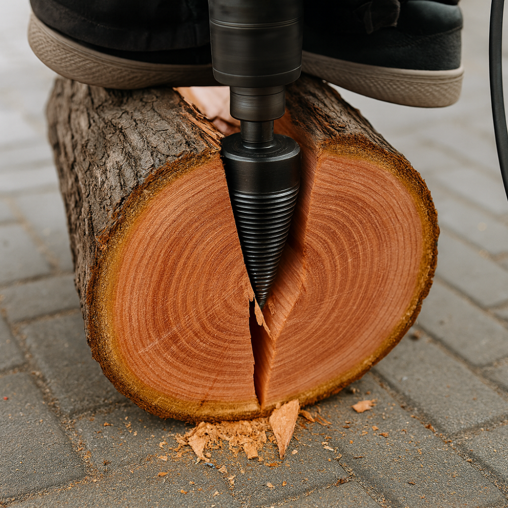 DrillSplit Wood Cone | Wood Splitting Cone Drill Bit for Logs & Firewood