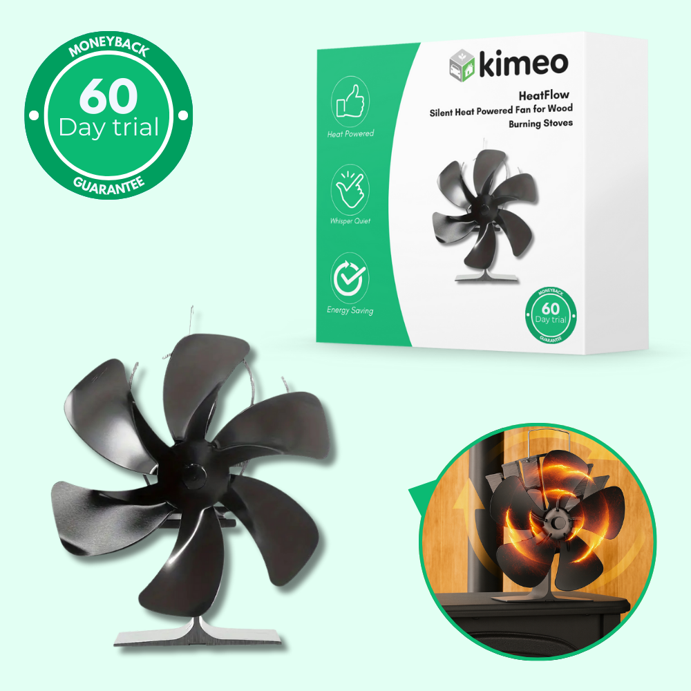 HeatFlow Stove Fan | Silent Heat Powered Fan for Wood Burning Stoves