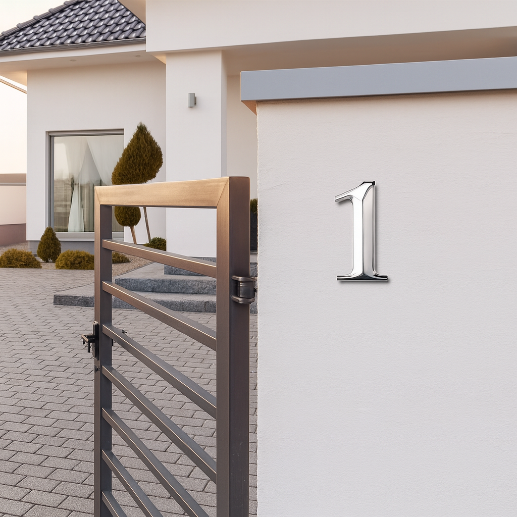 3D Self-Adhesive House Number for Door & Wall | Weatherproof No-Drill Outdoor Number Sign